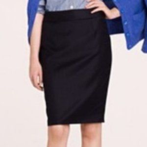 NWT J Crew No. 2 Pencil Skirt, Black size 6
